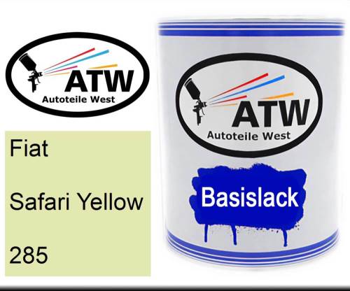 Fiat, Safari Yellow, 285: 1L Lackdose, von ATW Autoteile West.